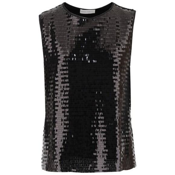 Niccolò Pasqualetti Sequined Black Sleeveless Top - NWT